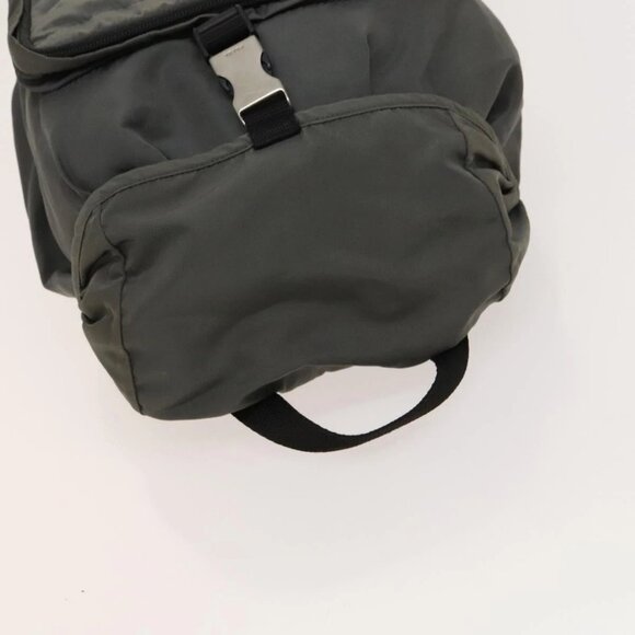 PRADA Backpack Nylon Gray Silver Auth PP851 - Picture 6 of 16